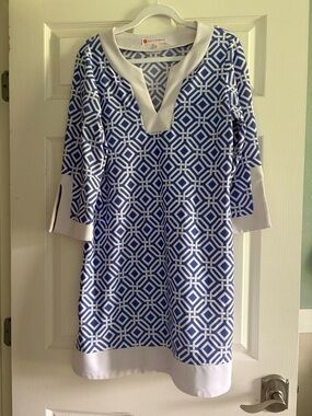 Jude Connally Periwinkle Geometric Dress